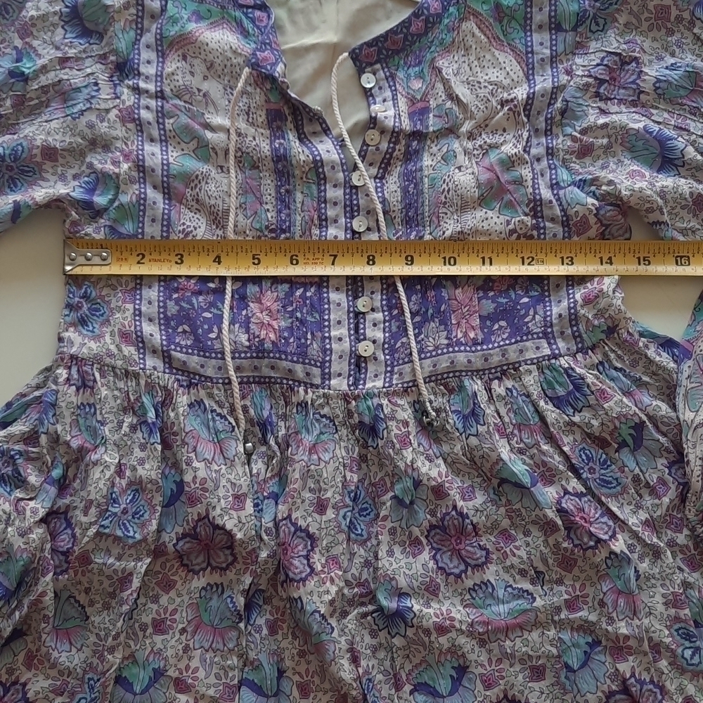 Spell & The Gypsy Poinciana Blouse Lilac Purple Lurex Boho XS - Picture 14 of 14